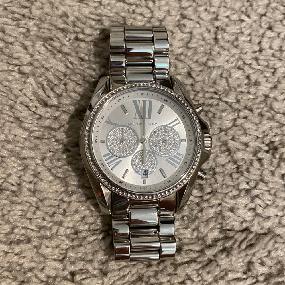 Michael Kors silver diamond watch